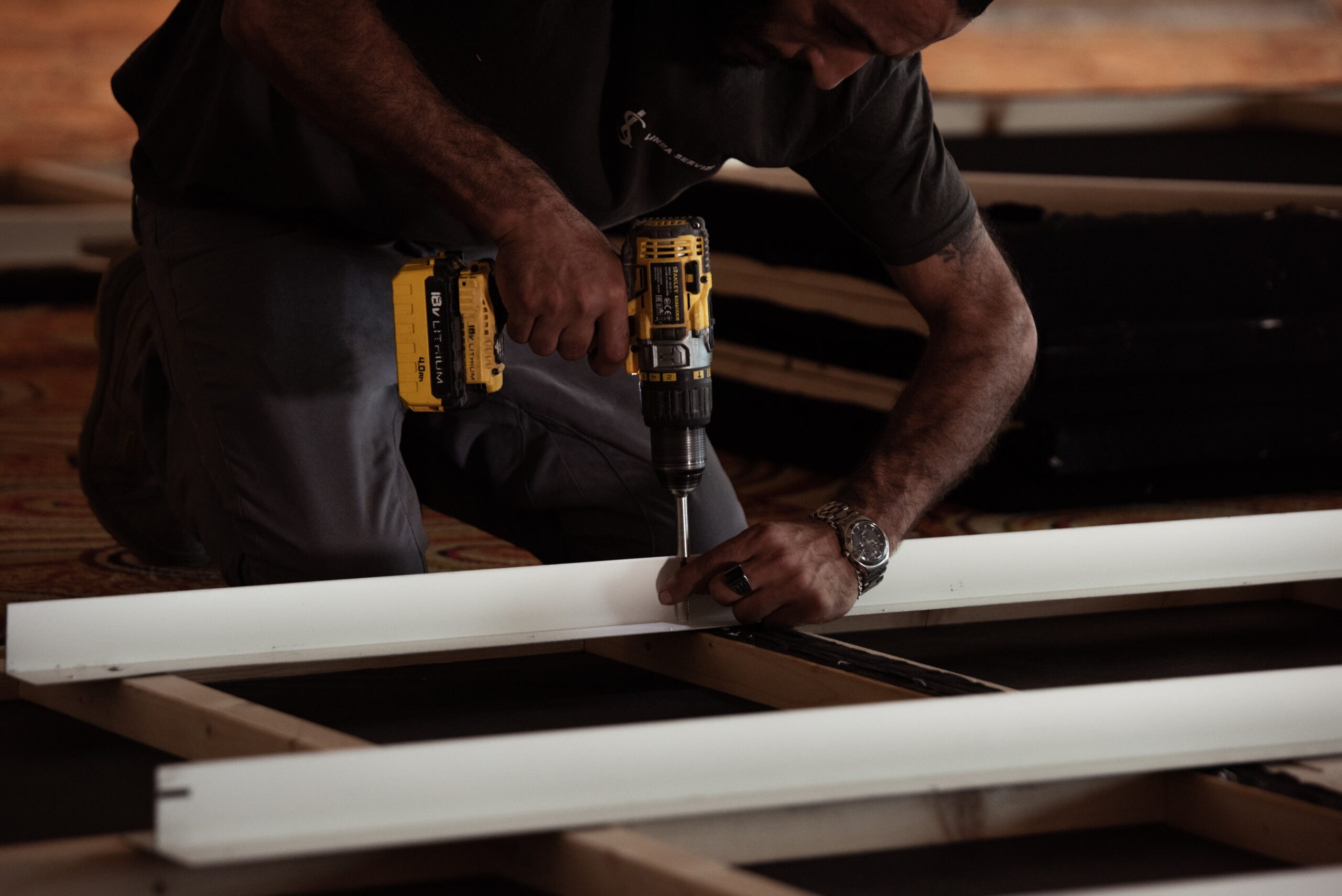 Man drilling with a power tool