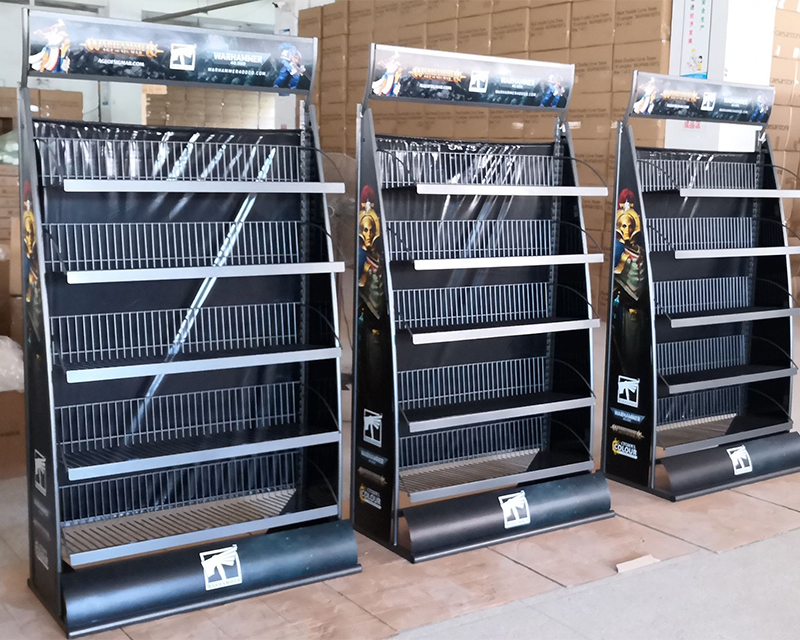 Floor Standing Display Unit Multiple metal freestanding display