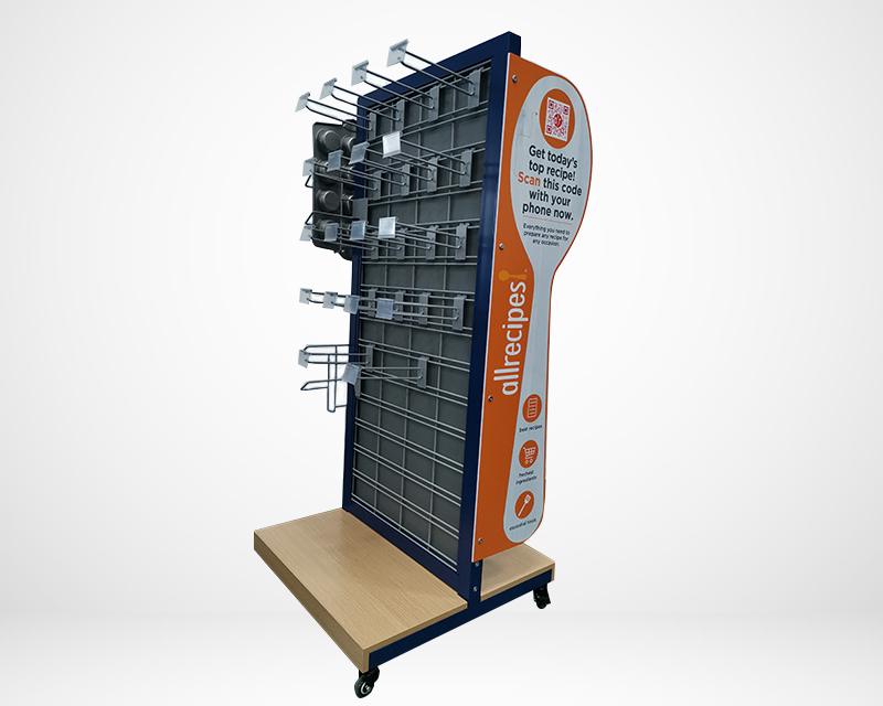 two-sided freestanding display unit
